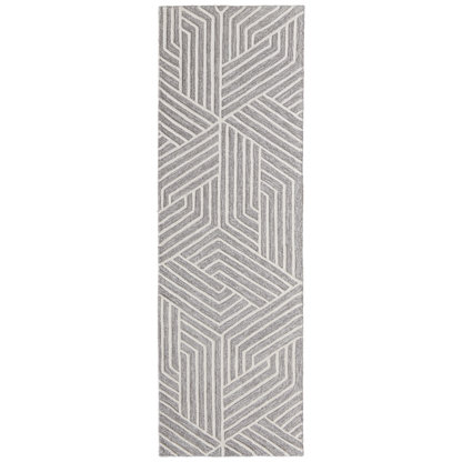 Lytton Modern Geometric, Gray/Ivory Area Rug