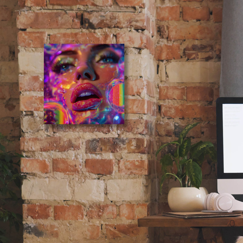  «Melting World 2» par Ann Klee, art mural sur toile, 12 po x 12 po, H 12 po x l 12 po