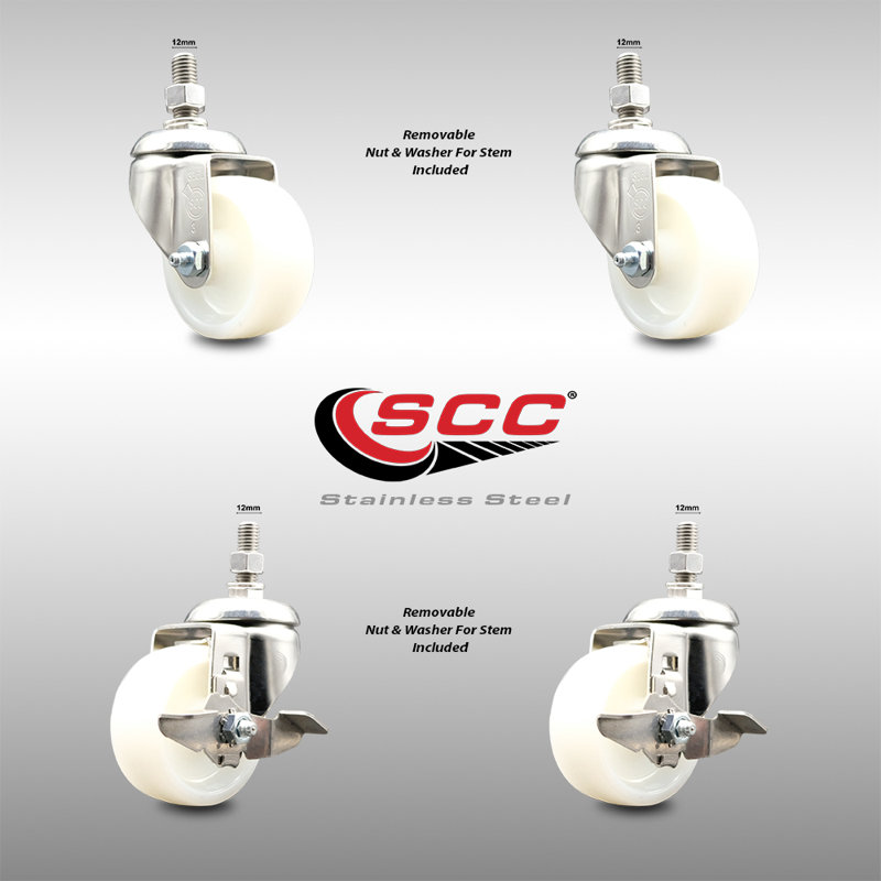 4 Piece Nylon Caster Set