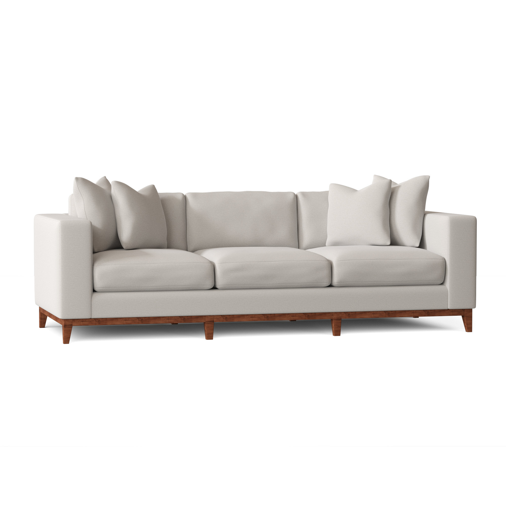 Noel 100" Square Arm Sofa, Tobacco Distressed, White 5555-000