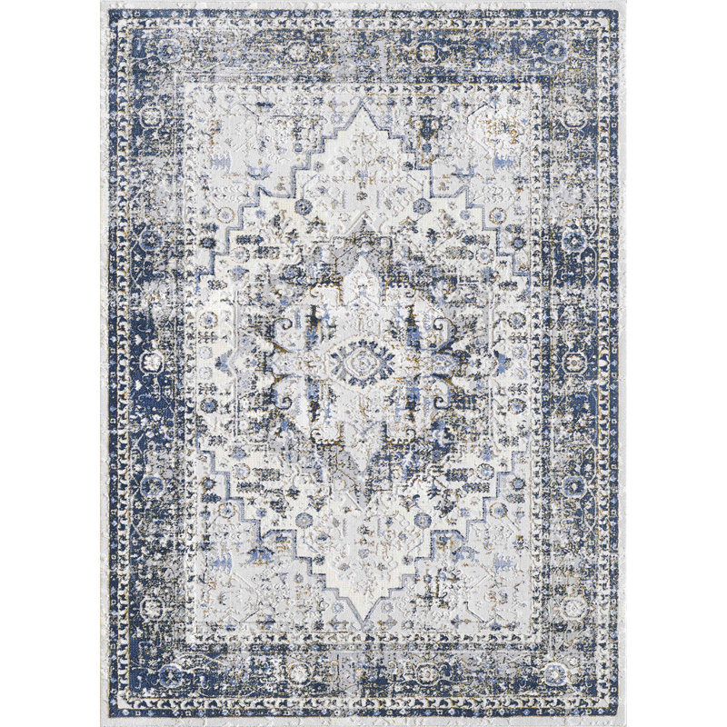 Tapis bleu 7 pi 8 po x 10 951, Rectangle 5 pi x 7 pi