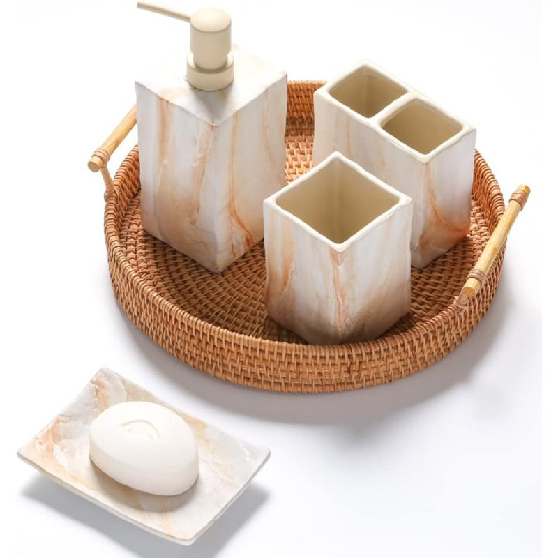 Deondrea Ceramic / Porcelain Bathroom Accessory Set
