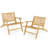 4PCS Teak Wood Outdoor Reclining Chair w/ Comfortable Backrest & Armrests