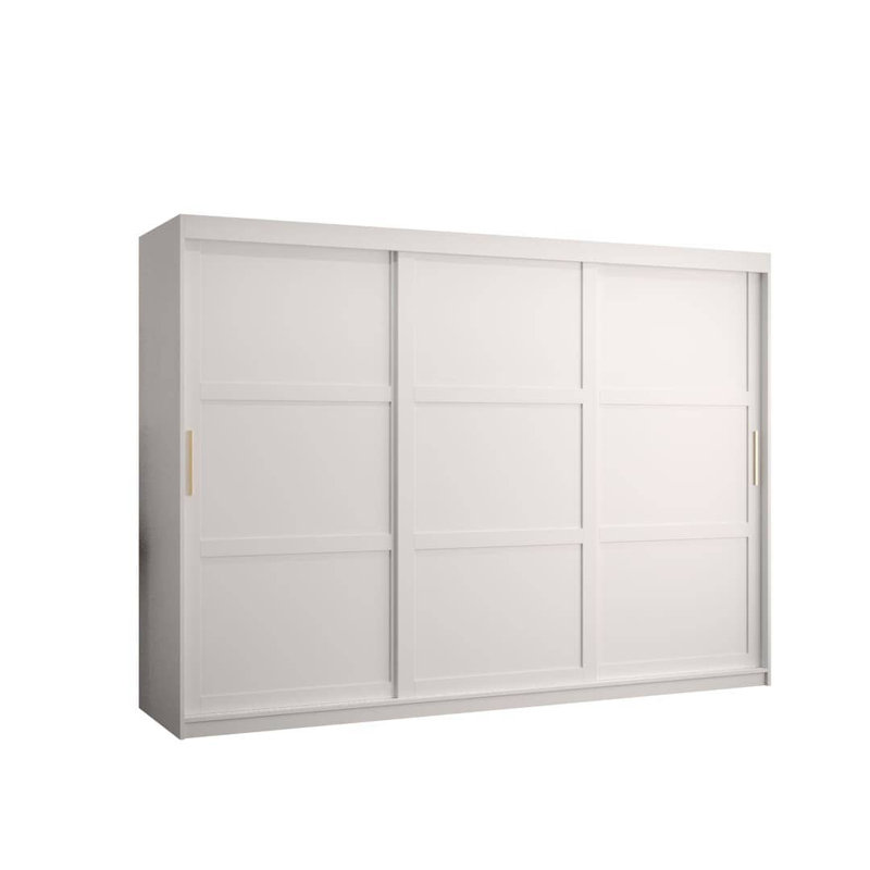 Merid 3 Door Manufactured Wood Wardrobe, White