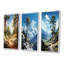 «Pine Tree Sunlit Path», 3 pièces sur toile-613716137-613716136