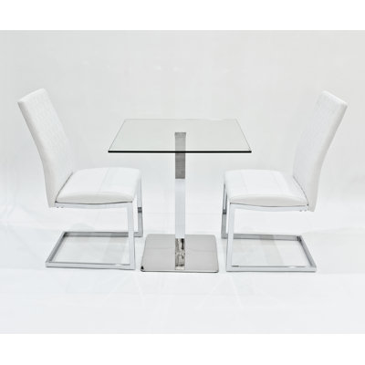 Derose 2 -Person Glass Dining Set