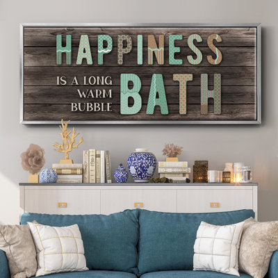 «Happiness Bath», toile encadrée