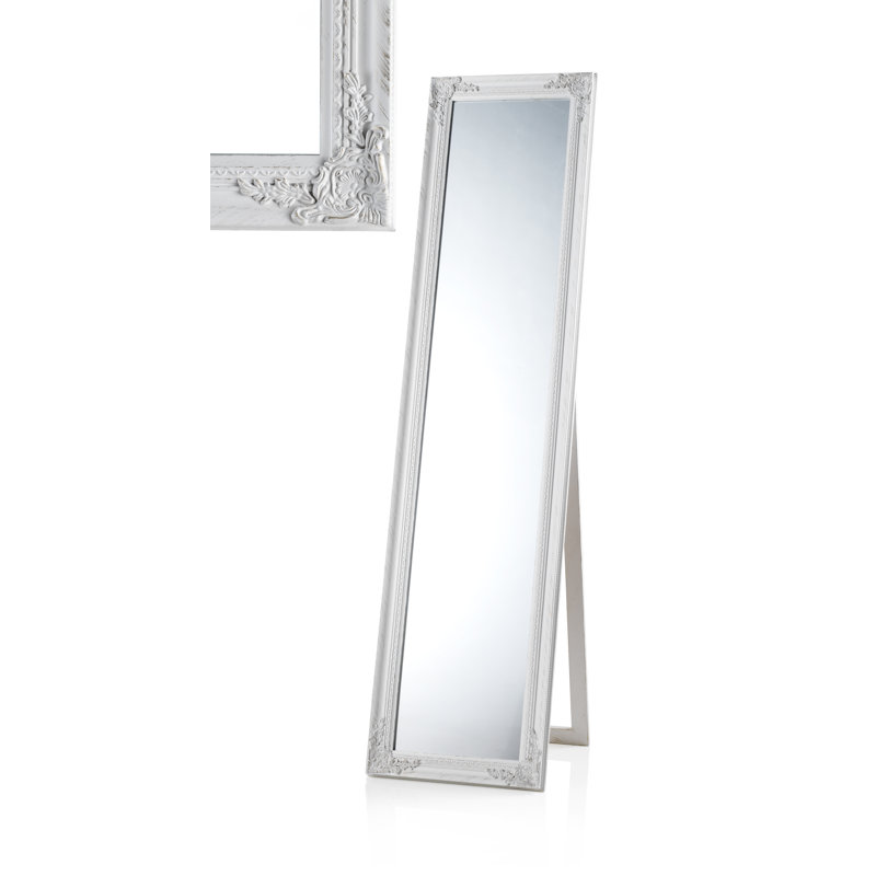 Anton Wood Flat Floor Mirror, 145cm H x 30cm W