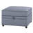 Grey Rectangle Storage Ottoman