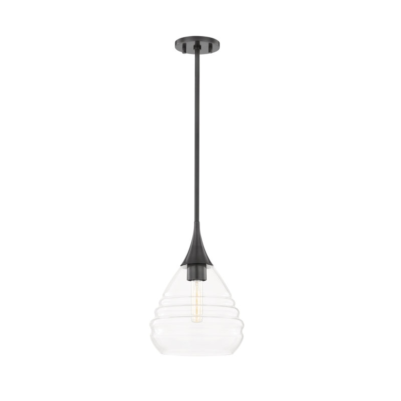 Marissa 1 - Light Single Pendant, 13.13" H x 9.5" W x9.5" D, Old Bronze