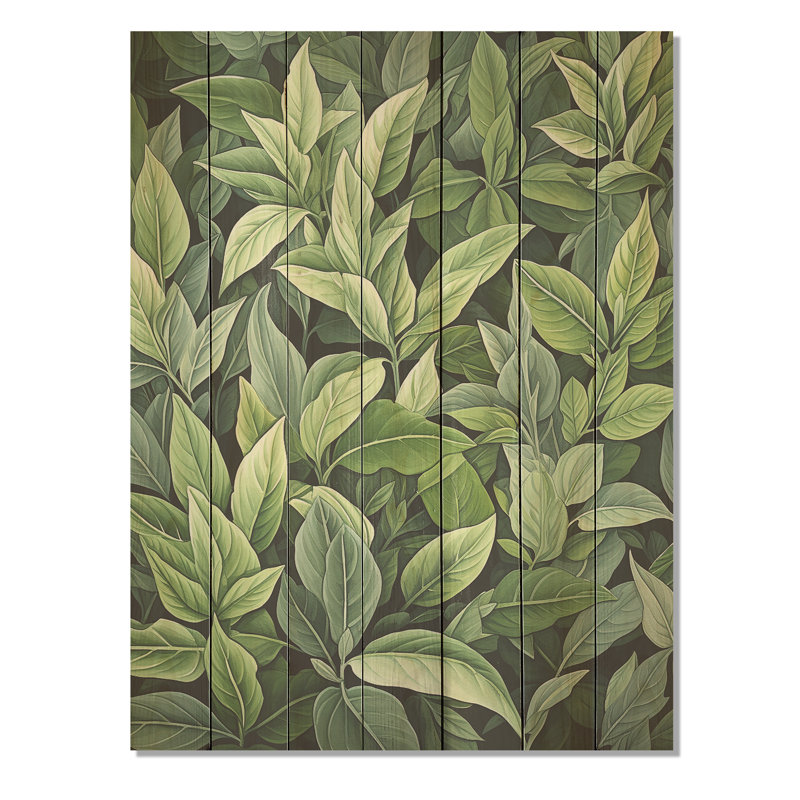 Herbes, sauge, sagesse III - Herbes florales sur bois, H 40 po x l 30 po
