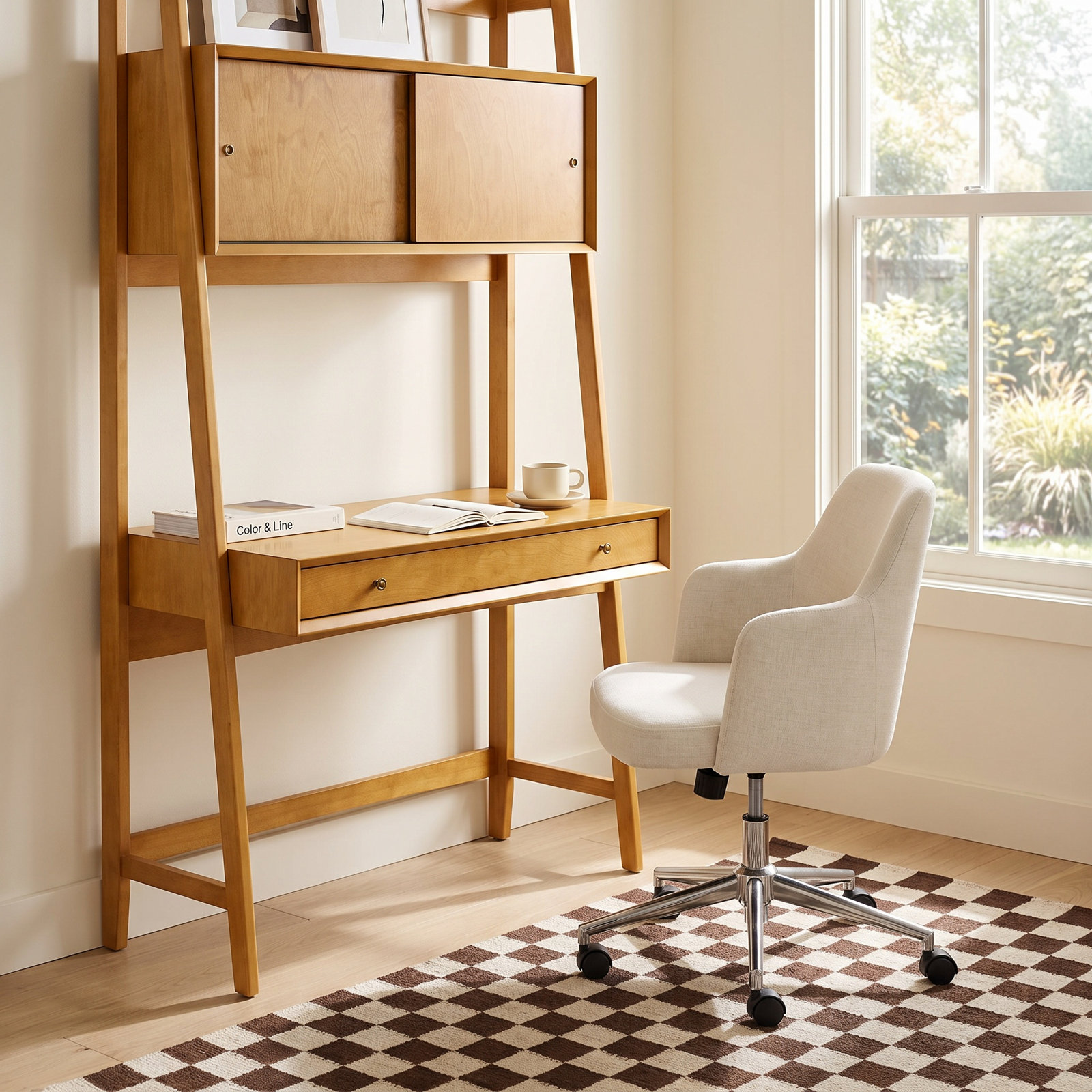 Stiles Leaning / Ladder Desk, Acorn