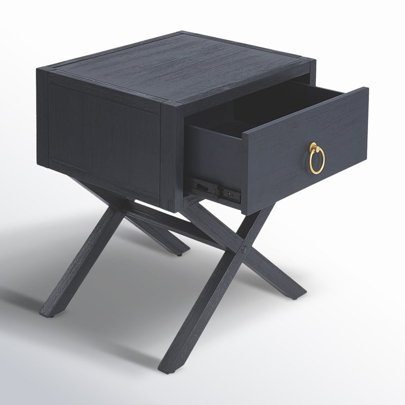 Lark End Table, Navy Blue