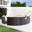 10-Person Wicker Round Sectional Seating Group With Cushions-1423468741