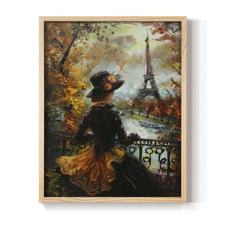 WOMEN Series DCXVI Framed Print - Solid Wood, Natural, 11" H x 9" W