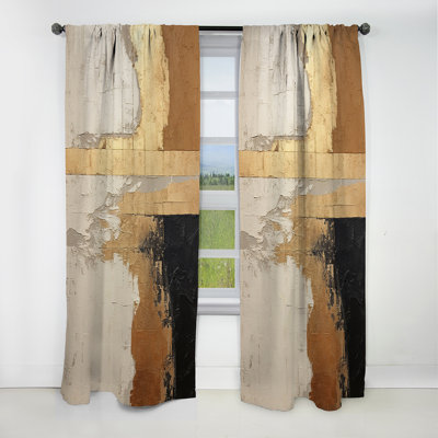 Silvie - Collages Curtain - Blackout Abstract Curtain - 1 Panels