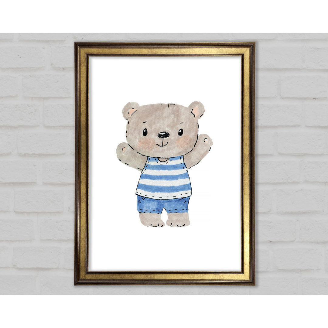 Teady Bear in His Pyjamas - Bilderrahmen Kunstdrucke