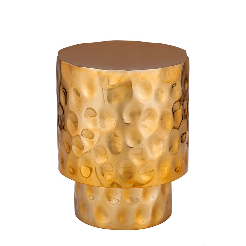 Table de bout en métal de style moderne, Doré