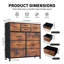 Commode en tissu à 38 tiroirs de 38,98 po avec dessus en bois et poches latérales, commode de rangement-1579374099