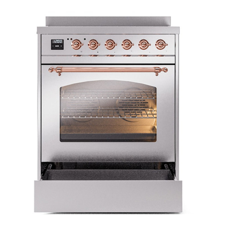 Cuisinière à induction 30 pouces avec 4 éléments à induction (porte pleine) ILVE Nostalgie II Series