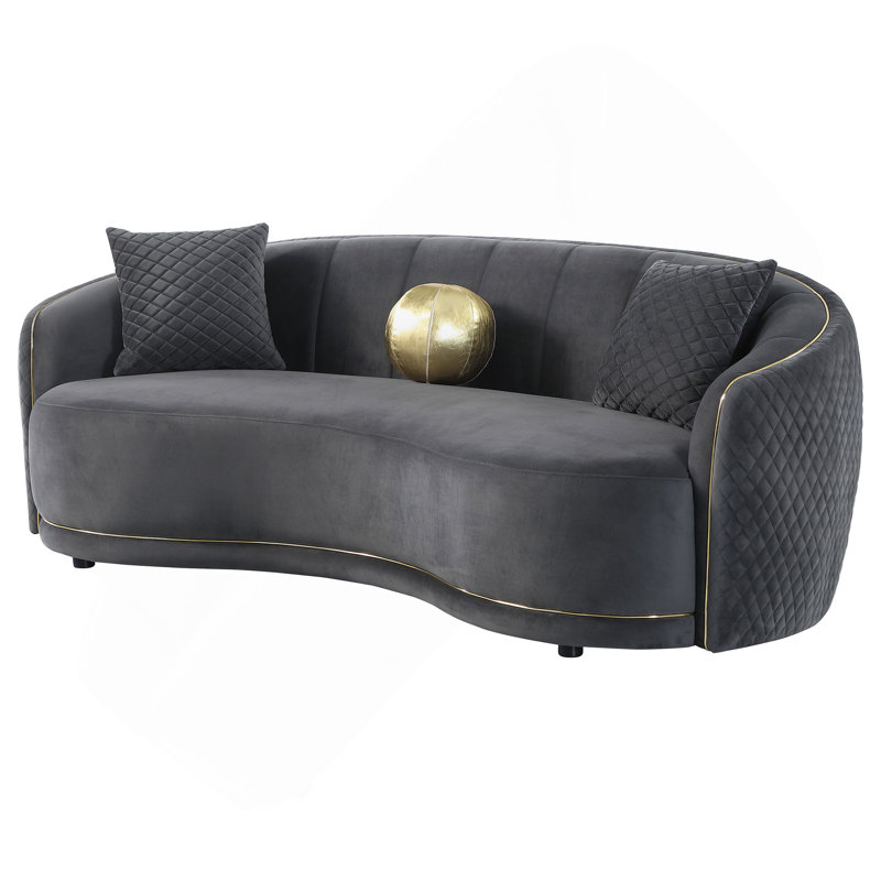 Canapé incurvé luxueux gris foncé Luxe