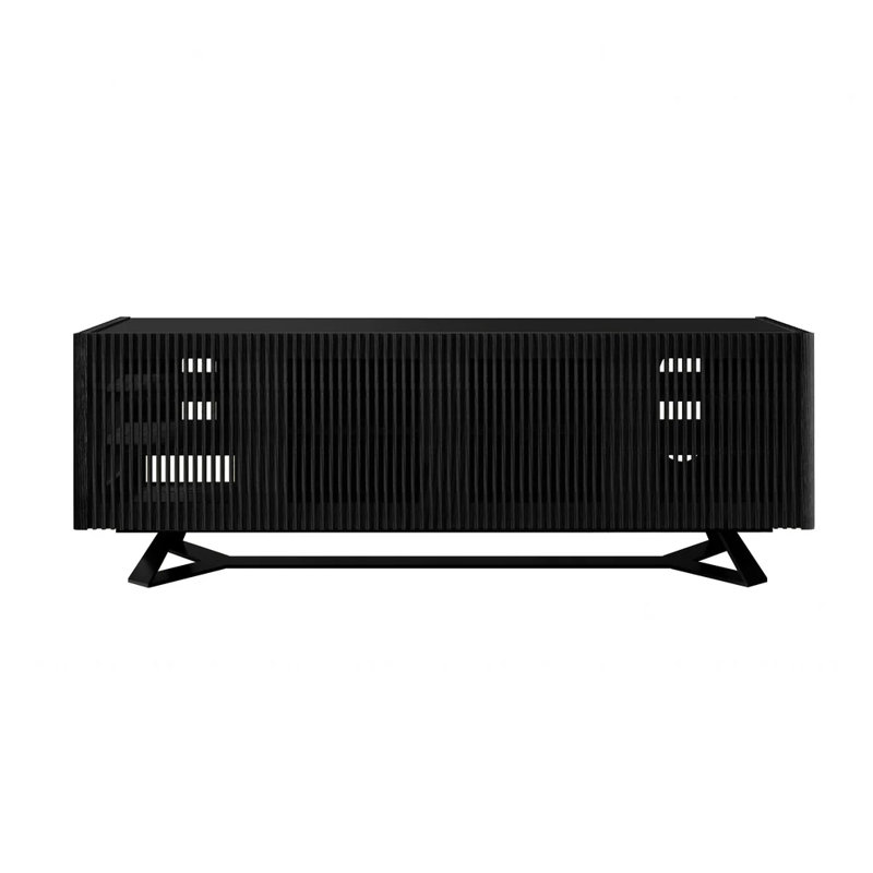 Buffet multimédia Furnitech Danielle-86 Ebony, Bois de cerisier noir