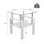 Ensemble de 2 tables à thé modernes en verre trempé (table incluse seulement)-121085059