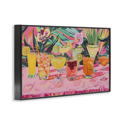 Giclée tropicale encadrée rose, par LSR Design Studio