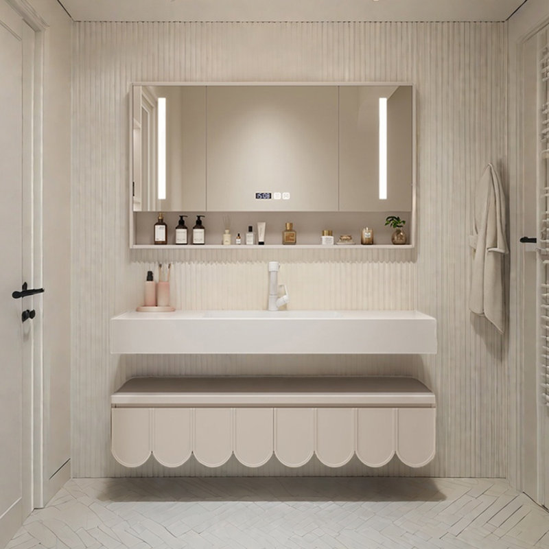 Simple and modern style bathroom cabinet, 51.1"