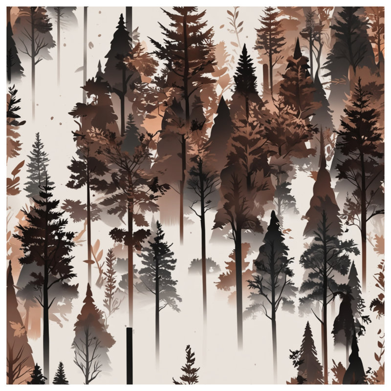Coussins décoratifs Foggy Forest, 14 X 14 pouces