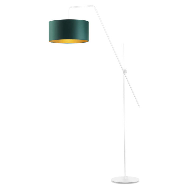 Encinas 176cm Task Floor Lamp, White, Green