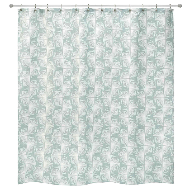 Rideau de douche Kendall avec crochets inclus, Vert