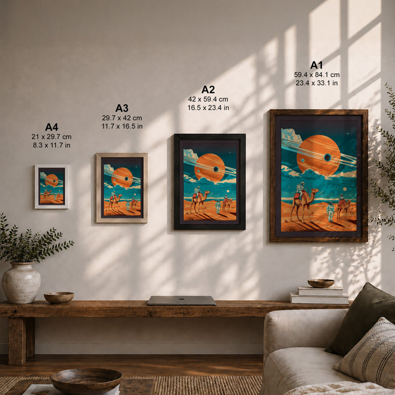 Desert Explorers Retro - Print, Unframed, A2 - 59.4 x 42.0 cm