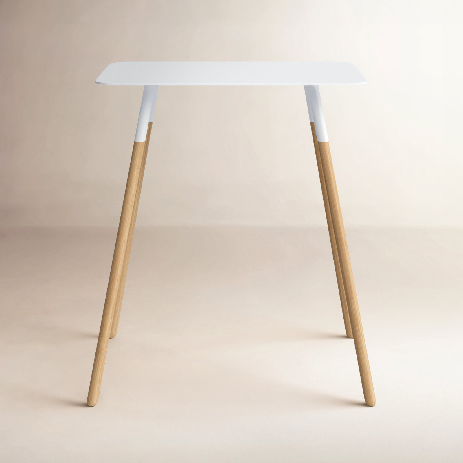 18" End Table, White