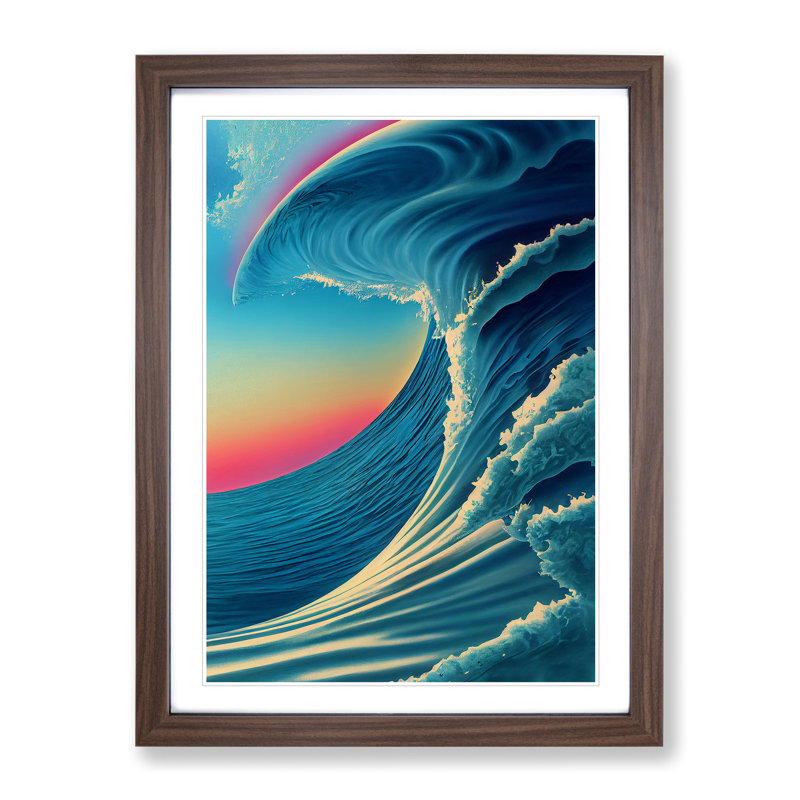 XV1022-4324X Sunset Ocean Wave No.6 - Print, 46cm H x 34cm W, Paper, No Matte