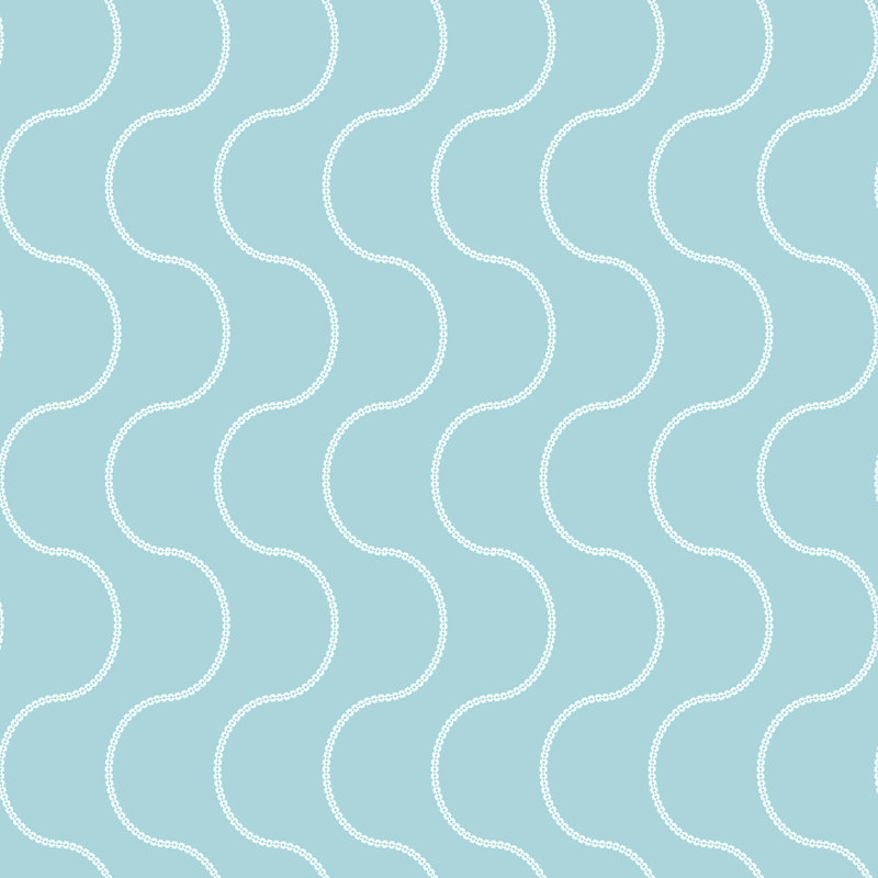 Paule Marrot Geometric Wallpaper Double Roll, Light Blue