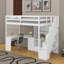 Lit mezzanine simple avec bureau et tiroirs-1006446836