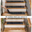 Tapis d'escalier antidérapant pour escalier en bois Boho