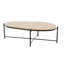 Cole And Grey Marble Living Room Beige Coffee Table With Black Metal Support