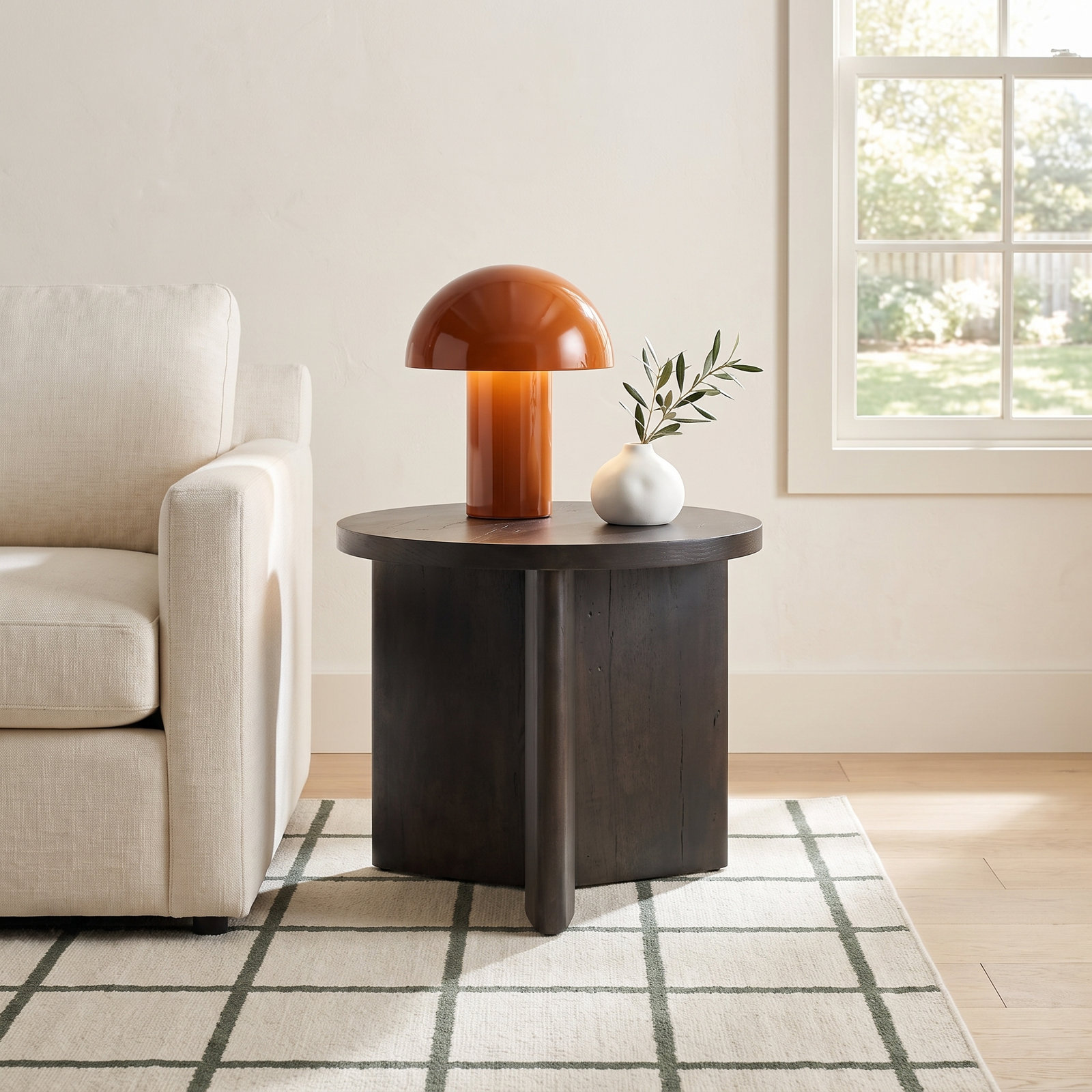 Genya End Table, Smoked Black Veneer