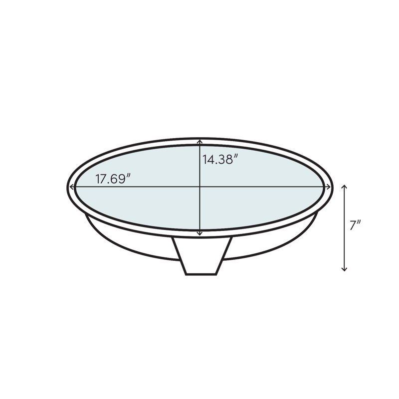 Fauceture White Vitreous China Oval Drop-In Bathroom Sink with Overflow