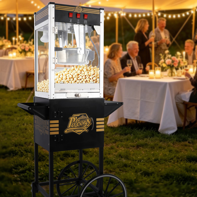 Machine à maïs soufflé 12 onces avec distributeur de bonbons, machine à maïs soufflé multifonctionnelle pour les réunions de famille et les fêtes