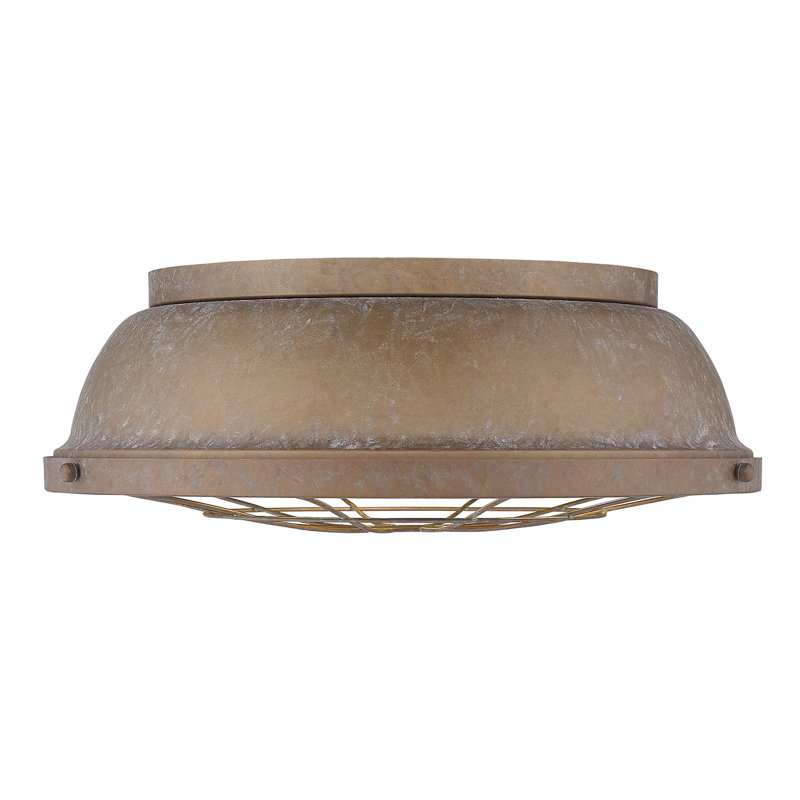 Skye Steel Flush Mount, Copper Patina