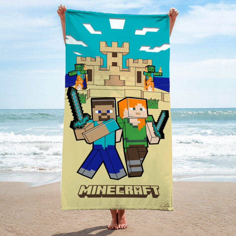 Minecraft Minecraft - Beach Defense Beach Towel