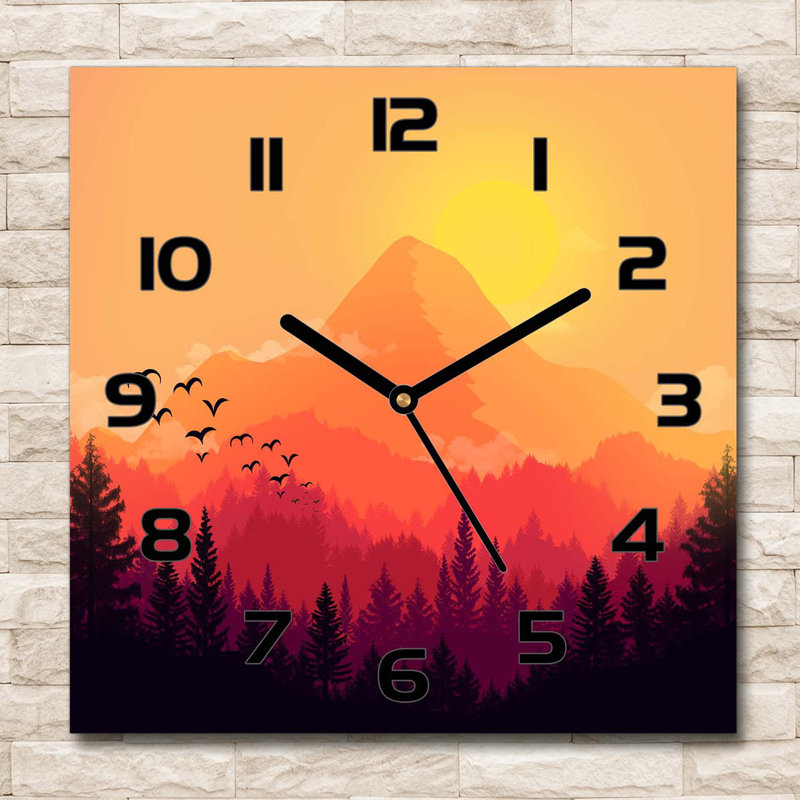 Hawraa Glass Wall Clock, Black