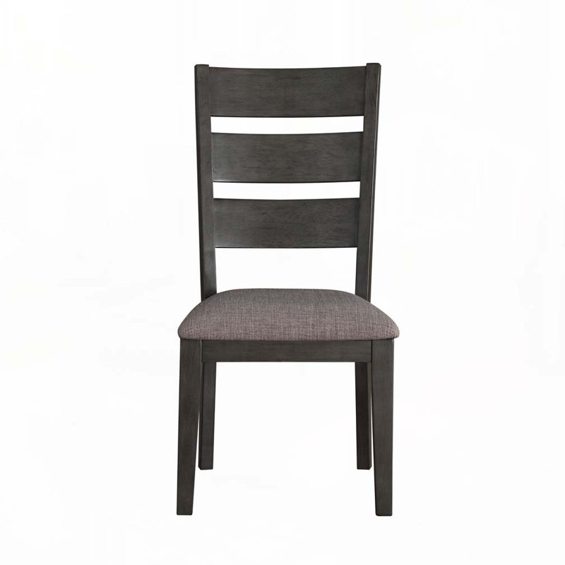 Ensemble de chaises de salle à manger rembourrées en tissu avec dossier échelle, 4 pieds
