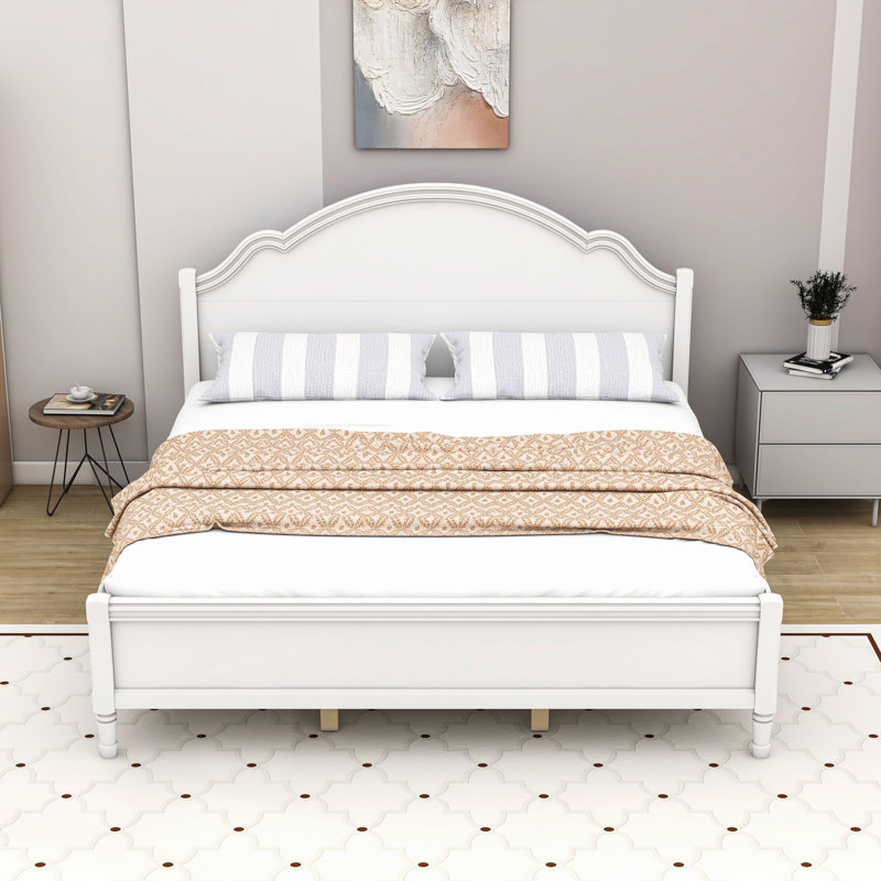 Lit plateforme en bois Timeless, King, White