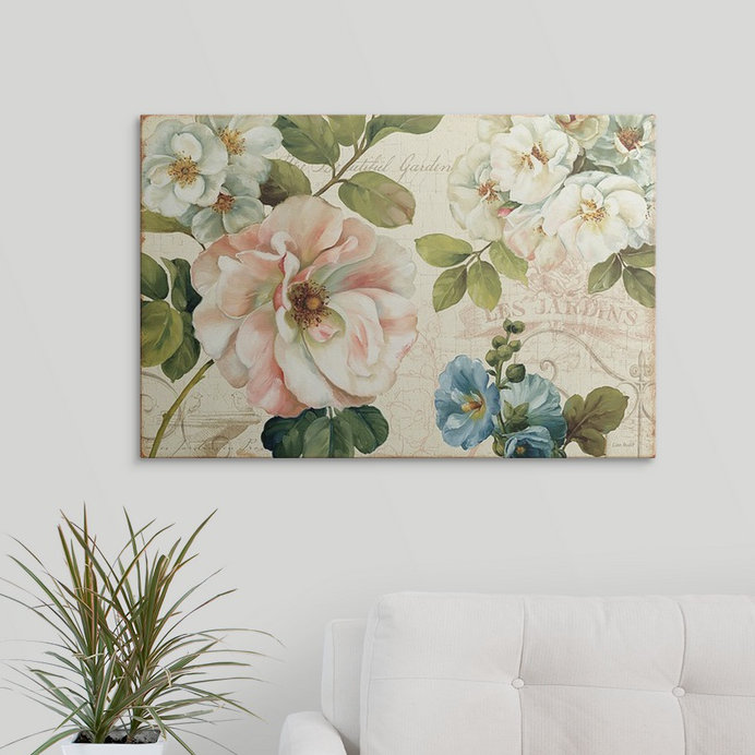 «Les Jardin I» par Lisa Audit, reproduction d'art, H 20 po x l 30 po x P 1,5 po, Toile