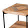 Consdan Side Table Solid Fir Wood - Metal Frame, 2-Tier End Table for Living Room/Bedroom/Office