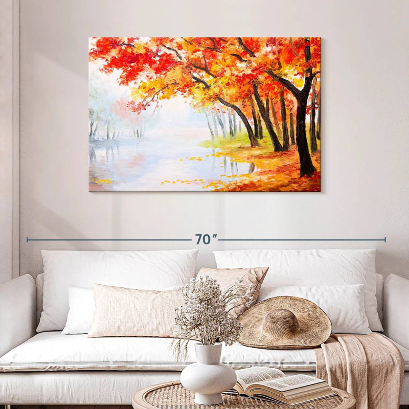 Alvord Lakeside Autumn Grove, H 30 po x l 45 po